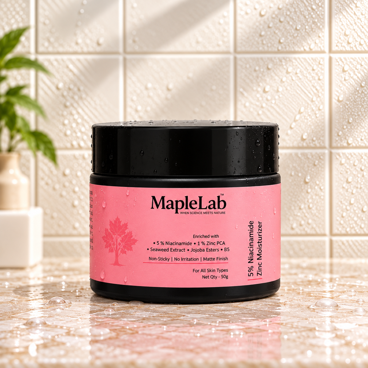 5% Niacinamide Zinc Moisturizer with 1% Zinc PCA, B5, Seaweed Extract & Jojoba Esters